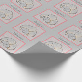 Papier Cadeau Eléphant maman et bébé (Coin)