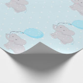 Papier Cadeau Eléphant mignon avec ballon (Coin)