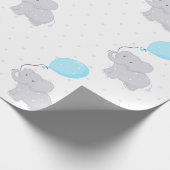 Papier Cadeau Eléphant mignon avec ballon (Coin)