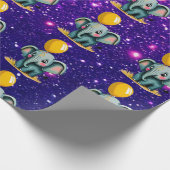 Papier Cadeau Elephant mignon Charme Thème Inspiré (Coin)