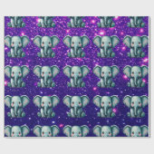 Papier Cadeau Elephant mignon Charme Thème Inspiré (Plat)