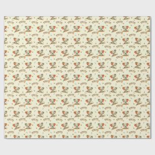 Papier Cadeau Éléphant Patchwork “Grandir en force
