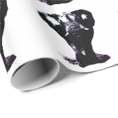 Papier Cadeau Eléphant Pop Art (Coin rond)