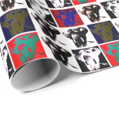 Papier Cadeau Eléphant Pop Art (Coin rond)