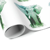 Papier Cadeau Eléphant Pop Art (Coin rond)