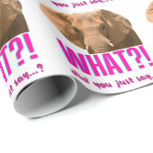 Papier Cadeau Éléphant Qu'avez-vous dit ? (Coin rond)