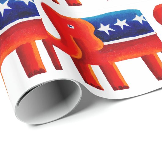 Papier Cadeau Eléphant républicain (Coin rond)