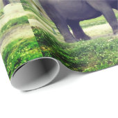 Papier Cadeau Elephant Wild One Birthday Pattern Art (Coin rond)