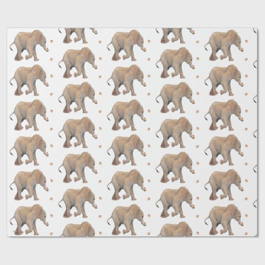 Papier Cadeau Elephant with cupcakes XL gift wrap (Plat)