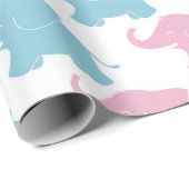 Papier Cadeau Eléphants (Coin rond)