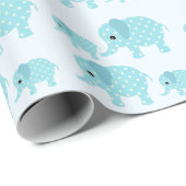 Papier Cadeau Eléphants (Coin rond)