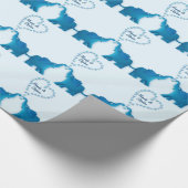 Papier Cadeau éléphants bleus (Coin)