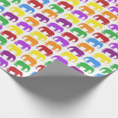 Papier Cadeau Éléphants colorés de partie (Coin)