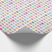 Papier Cadeau éléphants colorés mignons (Coin)