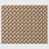 Papier Cadeau Eléphants de Patchwork : Texture ornementale (Plat)