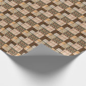 Papier Cadeau Eléphants de Patchwork : Texture ornementale (Coin)