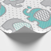 Papier Cadeau Éléphants de point de polka (Coin)