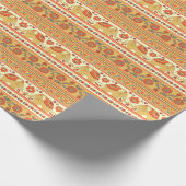 Papier Cadeau éléphants ethniques, fleurs, motif sans soudure. (Coin)