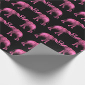 Papier Cadeau Eléphants roses en amour (Coin)