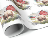 Papier Cadeau Élevage d'aquarelles (Coin rond)