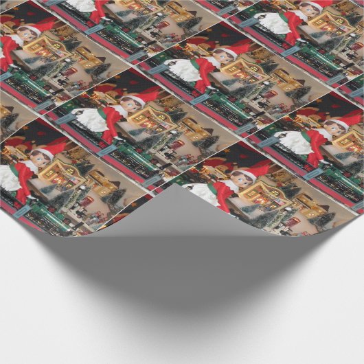 Papier Cadeau Elf Ride Along (Train) Wrapper Papier (Coin)