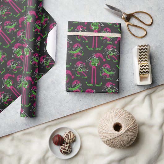 Papier Cadeau Elfe de Noël drôle Gnome (Artisanat)