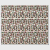 Papier Cadeau Elfe de Noël Jouer un violon (Plat)