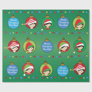 Papier Cadeau Elfe fille asiatique personnalisée