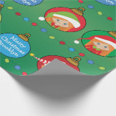 Papier Cadeau Elfe fille cheveux rouges personnalisée (Coin)