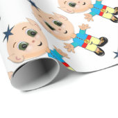 Papier Cadeau Elfe magique mignon (Coin rond)