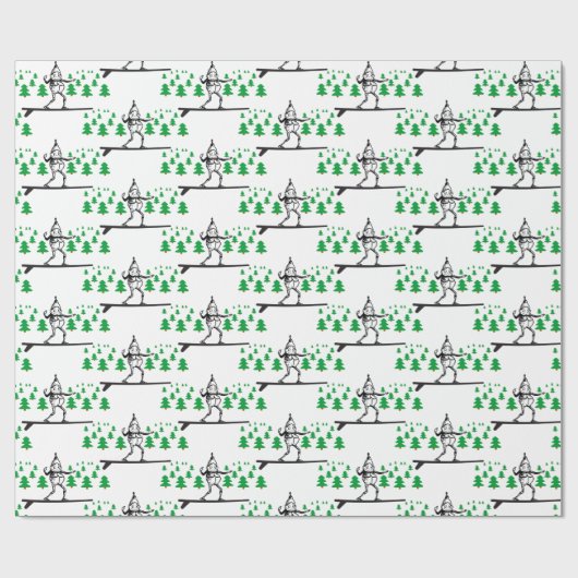 Papier Cadeau Elfe sur la planche de surf Thunder_Cove (Plat)