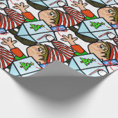 Papier Cadeau Elfes avec Dreidel Chrismukkah enveloppement cadea (Coin)