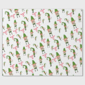 Papier Cadeau Elfes de Noël (Plat)
