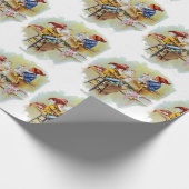 Papier Cadeau Elfes Vintages Avec Jouets (Coin)