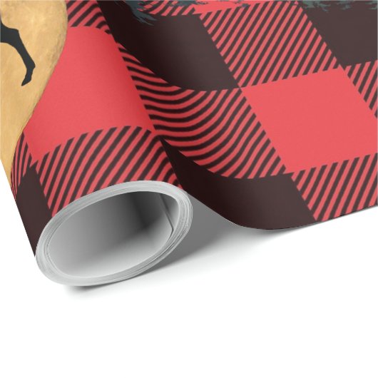 Papier Cadeau Elk bourrant (Coin rond)