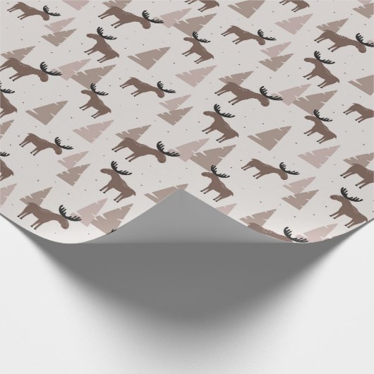 Papier Cadeau Elk En Hiver (Coin)