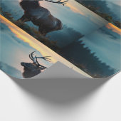 Papier Cadeau Elk sur une crête à Dawn (Coin)