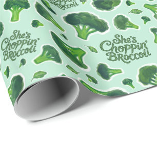 Papier Cadeau Elle coupe du brocoli Humour Génération X Nouveaut