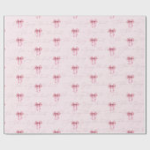 Papier Cadeau Elle noue le nœud rose  Shower de mariage (Plat)