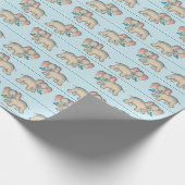 Papier Cadeau Ellie Elephant et le Bluebird (Coin)