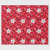 Papier Cadeau Elmo| Le Motif de Silly Star (Plat)