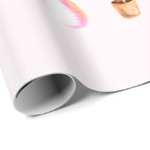 PAPIER CADEAU ELVES ET NOËL MOTIF ARBRE EN COULEUR D'EAU (Coin rond)