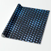 Papier Cadeau Emballage à Points Bleu Noir (Déroulé)