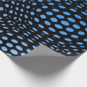Papier Cadeau Emballage à Points Bleu Noir (Coin)