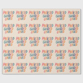 Papier Cadeau Emballage affirmation positive protégé guidé aimé (Plat)