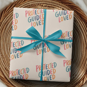 Papier Cadeau Emballage affirmation positive protégé guidé aimé