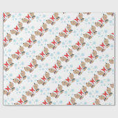 Papier Cadeau Emballage blond comme les blés de Noël de Terrier (Plat)