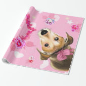 Papier cadeau emballage chiot (Déroulé)