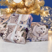 Emballage de Noël Pervenche givré de luxe en bois