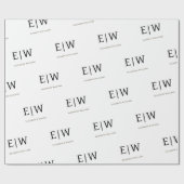 Papier Cadeau Emballage d'entreprise de marque noire blanche (Plat)